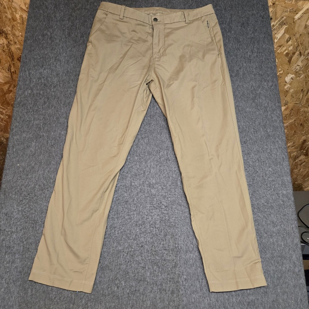 Lululemon Commission Pant Classic Mens 36x30 Khaki Tan ABC Warpstreme Chino